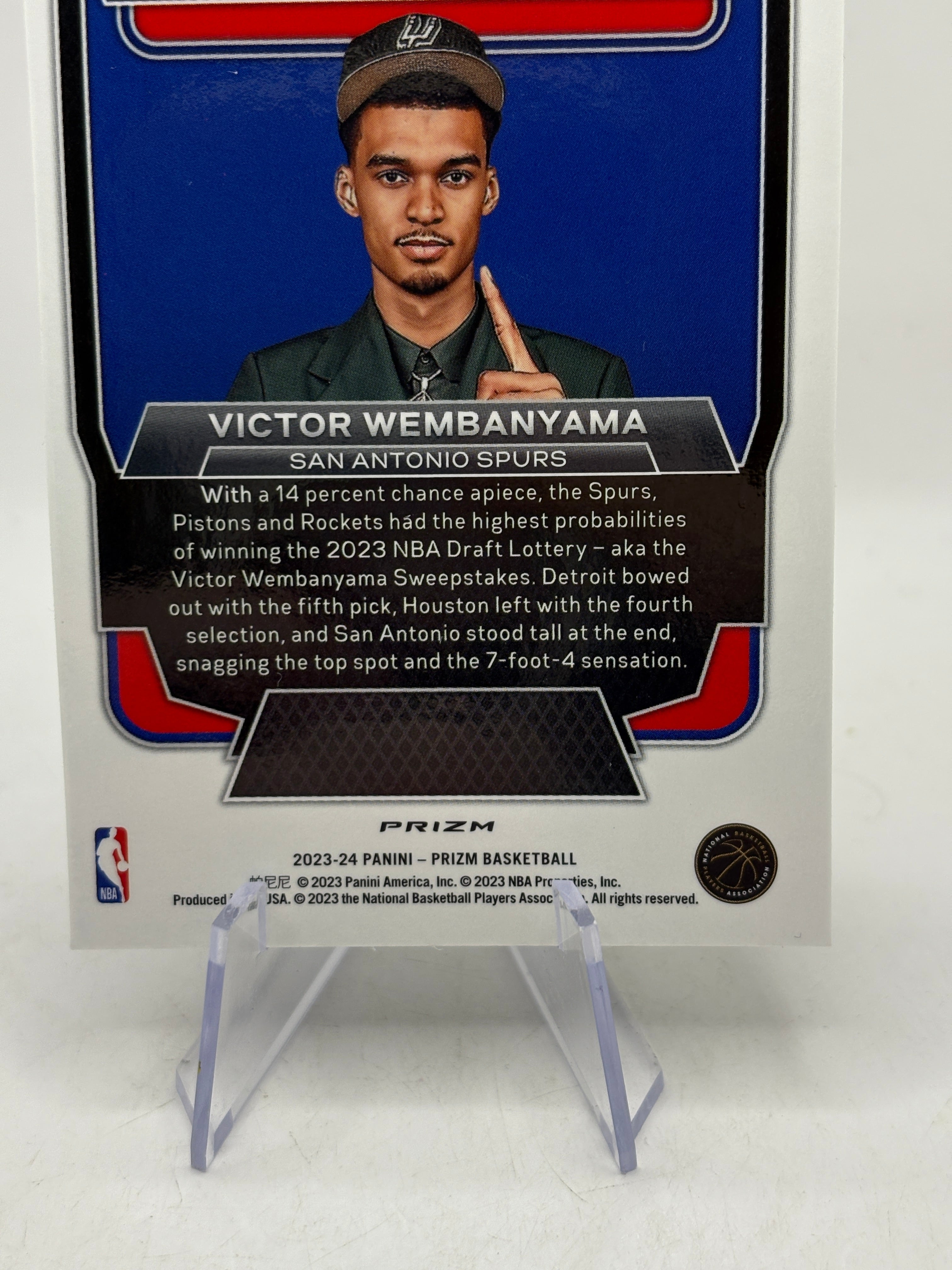 2023-24 Panini Prizm #7 Victor Wembanyama Silver Luck of the Lottery NM, photo 8